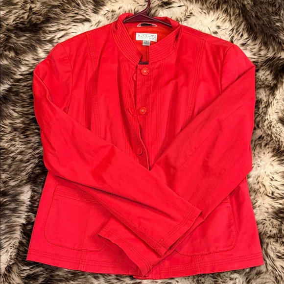 Talbots Red Button-Up Jacket - Picture 1 of 2